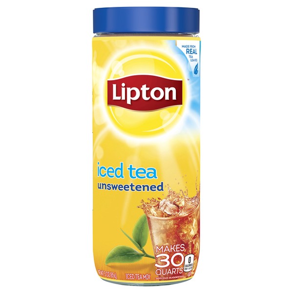 Lipton Unsweetened Iced Tea, Mix, 30 qt (3 Ounce, Pack of 3)
