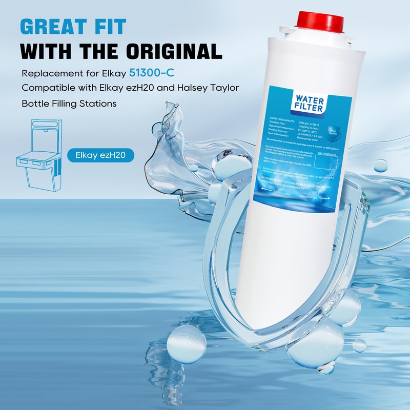 51300C, Replacement for Elkay 51300C, Replacement 55898C Filters, Replacement Bottle