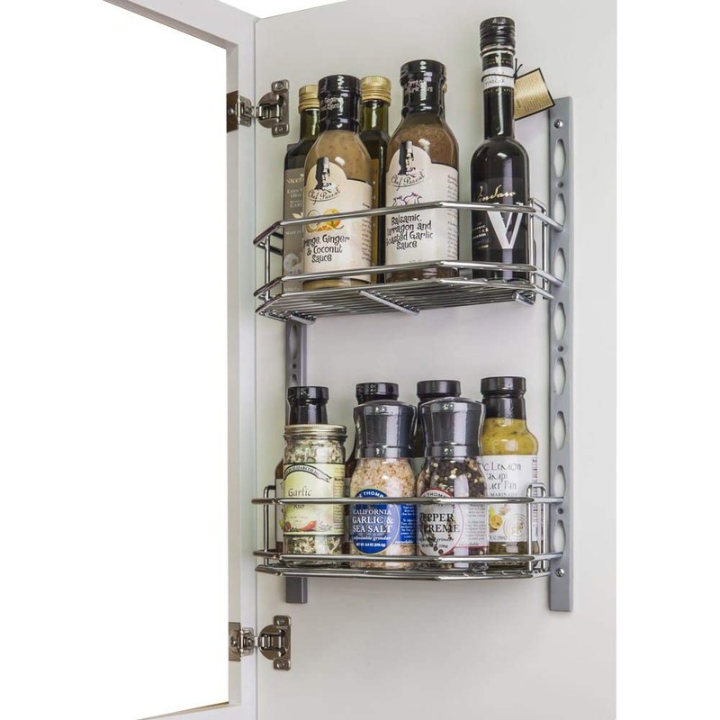 Hardware Resources DMS6-PC-R Door Mount Tray System, Chrome