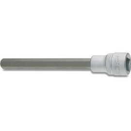 Hazet 1/2-Inch 10 x 141 mm Hexagon Screwdriver Socket - Silver