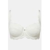 Ulla Popken Women's Wire-Bra, Balconnet, Soft Cup, Lace Bra, Snow