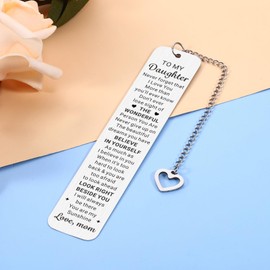 Stocking Stuffers for Teen Girls 16-18, Christmas Gifts for Daughter Teen Girls, to My Daughter from Dad Mom, Inspirational Bookmarks Daughter Birthday Gifts, Valentines Day Gifts for Daughter
