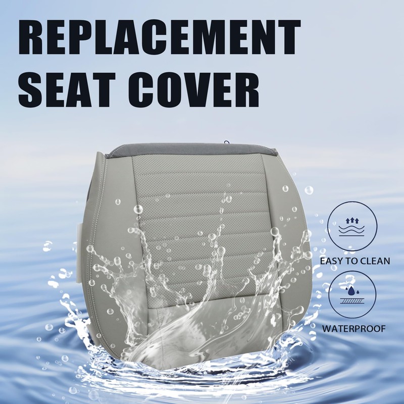 Priprilod Driver and Passenger Side Bottom Replacement Leather Perforated Seat