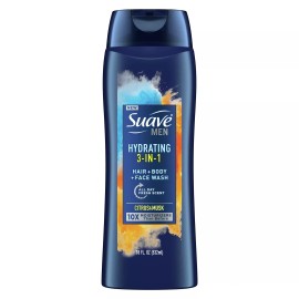 Suave Men 3 in 1 Mens Hair, Face and Body Wash 18 oz