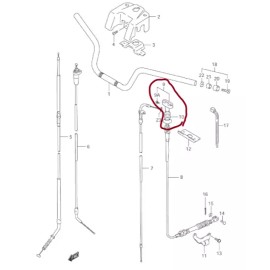 SUZUKI QUAD RUNNER LT160, 160, LT230G REVERSE CABLE RED T-HANDLE PULL LEVER