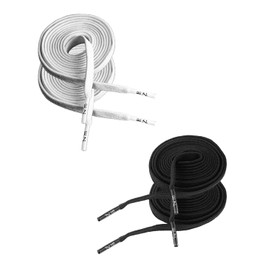 ChromaCast Unisex's 2 Pack EZ Stretch Shoe, Elastic Stretchable Sneaker Lace, White/Black, 54 inches