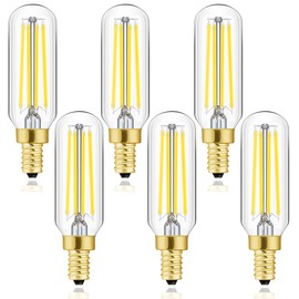 E12 LED Dimmable 8W Equal 100 watt Daylight 4000K T6 T25 E12 Candelabra Bulb for Chandeliers,Ceiling Fan,Pendant,Wall sconces AC120V 800LM e12 Light Bulb 6Pack