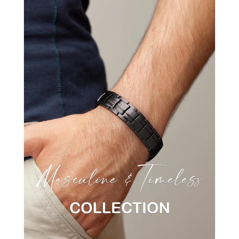Feraco Copper Bracelet for Men,99.99% Solid Copper Magnetic Therapy Bracelets