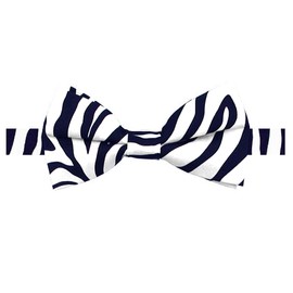 Jacob Alexander Toddler Baby Boys' Zebra Animal Print Black and White Pre-Tied Clip-On Bow Tie