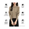 Chanyarn Women's Cashmere Long Sleeve Sweater Crewneck 2025 Fall Winter