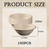 100Pcs Small Brown Paper Bowl Disposable Bowls for Parties,7.7oz/220ml Party