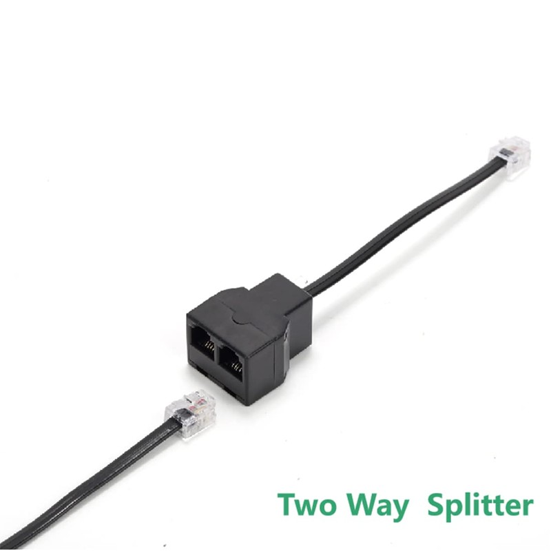Phone Line Splitter,Telephone Splitter,with RJ11 6P4C Plugs,Suitable for Telephone,Fax Machine