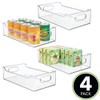 mDesign Wide Plastic Kitchen Storage Container Bins with Handles -Organization