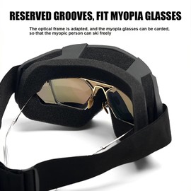 immoono 2Pcs Motocross Goggles with Neck Gaiter Dirt Bike ATV Racing Ski Motorcycle Goggles Cycling Glasses for Outdoor Sport, Black Frame Clear-Smoke Lenses