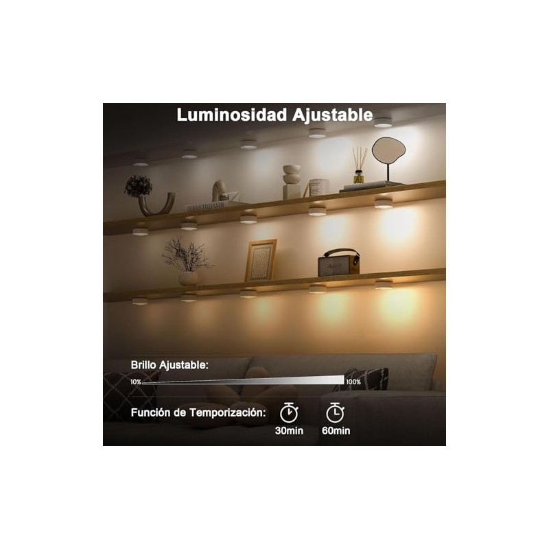 Luz de LED Noche Recargables 6 Pack,Luces para Cocina 13