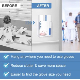 Gloves Holder for Wall | Clear Acrylic Dispenser for Gloves Box - Gloves Holder Wall for Kitchens, Garages, Salons, Streamline Gloves Dispensing