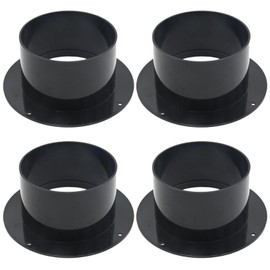 ZUDKSUY 4PCS Duct Fitting 4inch Duct Fitting Plastic Duct Ventilation System Air Conditioning Exhaust Hose Flange Wall Mount for Heating, Cooling, Ventilation and HVAC Systems