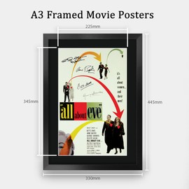 HWC Trading FR A3 All About Eve Bette Davis Gifts Printed Poster Signed Autograph Picture for Movie Memorabilia Fans - A3 Framed