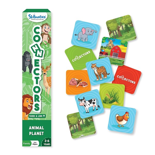 Skillmatics Educational Game - Connectors Animal Planet, Fun Learning Game of Connections, Strategy & Matching, Ages 3 to 6