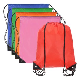 PATIKIL Drawstring Backpack Bags, 5 Pack Sports Cinch Sack Draw String Bag for Sports Gym Yoga Travel Swimming Beach, 5 Colors