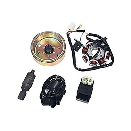 MMG Bundle Ignition Repair Kit GY6 50cc Scooter Moped - Includes Flywheel, Stator, Ignition Coil, CDI and Flywheel Puller Tool to fix No Ignition Spark