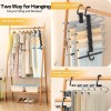Aufetq Pants Hangers Space Saving - 2 Pack Closet Organizer