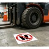 10 Pack 4x4 Inch No Step Safety Labels, Vinyl Caution