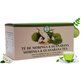 Moringa & guanabana te (moringa & soursop tea) 25 tea bags, vegan, 100% natural, hecho en mexico