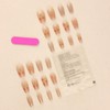 Press on Nails Medium Length Pink Glitter Powder Square Shaped