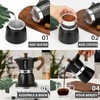 Mongdio Stovetop Espresso Maker Moka Pot, Cuban Coffee Maker Stove
