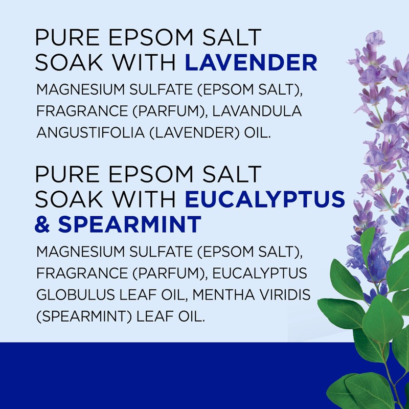 Dr Teal's Pure Epsom Salt, Lavender & Eucalyptus Duo Bundle,