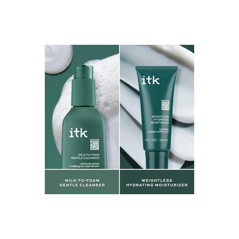 Itk Skincare Set De Limpiador + Crema Hidratante Limpiador F