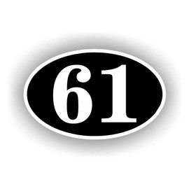 AMA SHOP Sticker Shaped Vintage Numbers Customizable |Sticker for Helmet, Motorcycle, Camper,Boat | AutoTuning |