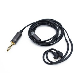 QDC-SUPERIOR-CABLE44 4.4-IEM2pin Custom IEM 2pin Connector (0.78 mm) / 0.17 inch (4.4 mm) Balance Plug (Metal Sleeve Straight)] High Purity Oxygen-Free Copper 4 Core Cable, Approx. 47.2 inches (120 cm), High Conduction, Habit Difficult and Easy to Maneuver