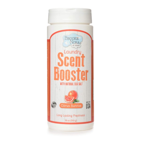B&N All Natural Brooke & Nora at Home Laundry Scent Booster Made with Natural Sea Salt, Citrus Sunrise, 18 Ounce
