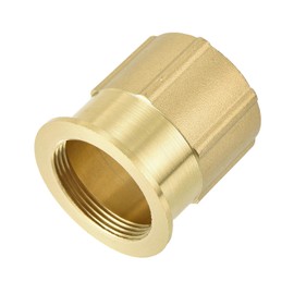 uxcell 1 Pcs Faucet Lock Nut Fastener, 1.21" x 1.71" Faucet Nut Fixed Base, Faucet Anti Loose Nut, Stainless Steel for Toilet Bowl Sink Bathroom, Brass