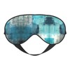 Turquoise and Grey Sleeping Eye Mask Abstract Art Painting Eye