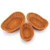 Yarlung Set of 3 Oval Woven Breads Baskets, Small Stackable