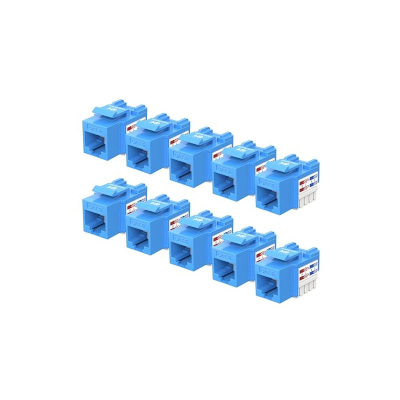 Cable Matters Paquete de 10 conectores Keystone RJ45 Cat6 con