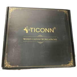 TICONN NEW - TICONN Heavy Duty Waxed Canvas Apron, 16oz Thick Canvas Work Apron
