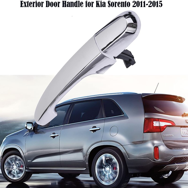 Exterior Rear Left Driver Side Chrome Door Handle Replacement for