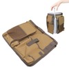 Bucket Organization Bag Round Shape Large Capacity Portable Handle Khaki