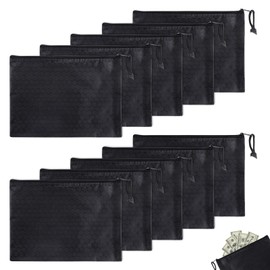 Wallet, Pack of 10 Wallets, Bank Bag, 24 x 18 cm, Waterproof Document Bag, A5 with Zip, Money Folder for Household, Business, School