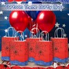 24 Pcs Spider Party Favors Bags with Handles Red Black