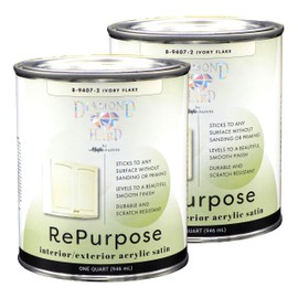 Majic Paints Interior/Exterior Satin Paint, RePurpose your Furniture, Cabinets, Glass, Metal, Tile, Wood and More, Ivory Flake, 2-Quart
