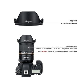 JJC Tamron HA007 Reversible Lens Hood for Tamron SP 24-70mm F2.8 Di VC USD (Model: A007) Lens Sony A7RIV A7SIII A7RIII A7RII A7III A7SII A7II A9II A99II Canon EOS 6DM2 5DM4 Nikon D7 80 compatible