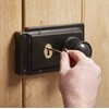 Rim Sashlock Surface Mounted Lock 156 x 106mm Fluted Pattern