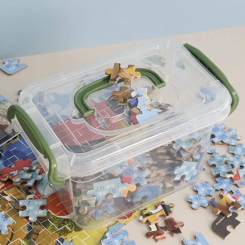 Ortodayes 6 Packs Mini Latch Storage Box, Plastic Clear Bins