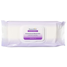 Dukal AW4750 Dawn Mist Pre-Moistened Adult Wash Cloth, Non-Sterile, Soft Pack, Flip Top Lid, 9" Width x 13" Length, Pack of 512