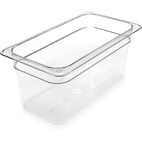 Carlisle FoodService Products Plastic Food Pan 1/3 Size 6 Inches Deep, Clear